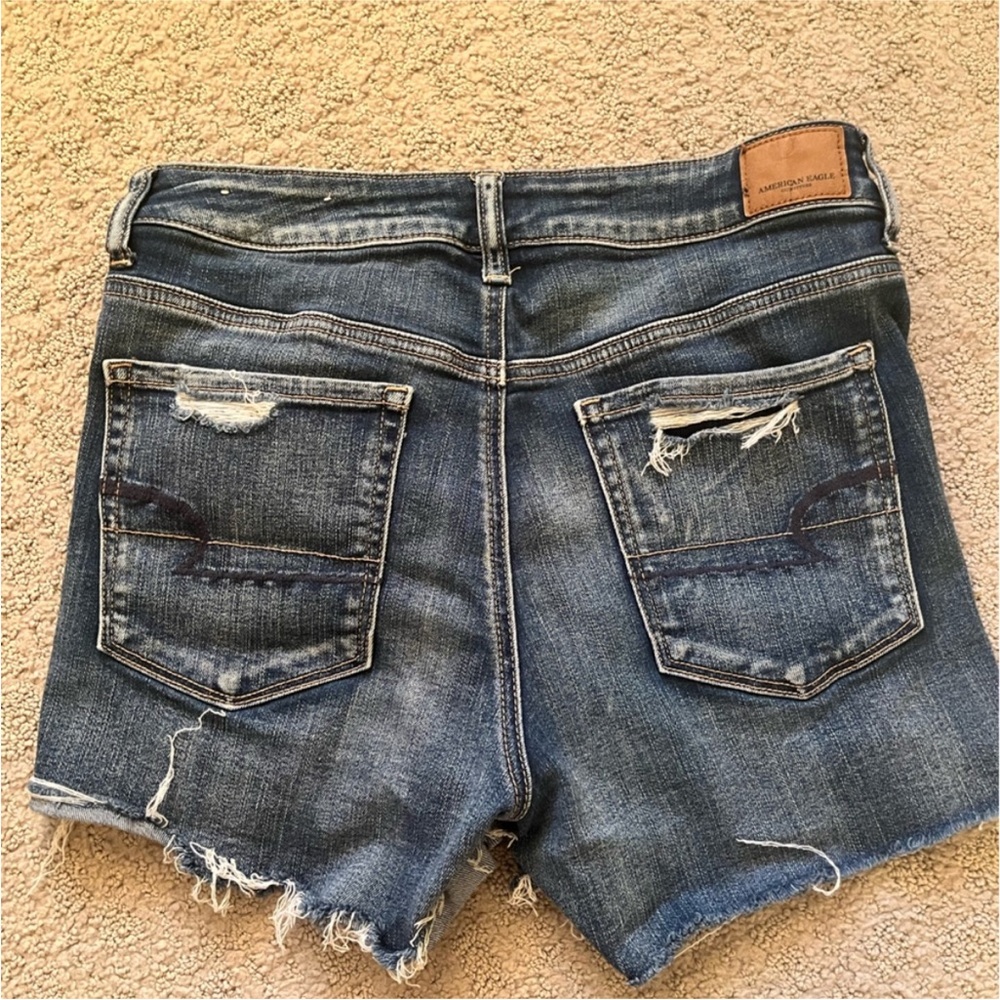 High Rise Denim Distressed Women's Shorts - Picture 10 of 11